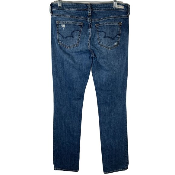 Big Star Kate Relaxed Straight Distressed Jeans 28R Medium Wash Denim - Picture 8 of 12